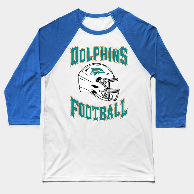 Miami Dolphins Football Team Baseball T-Shirt by Cemploex_Art